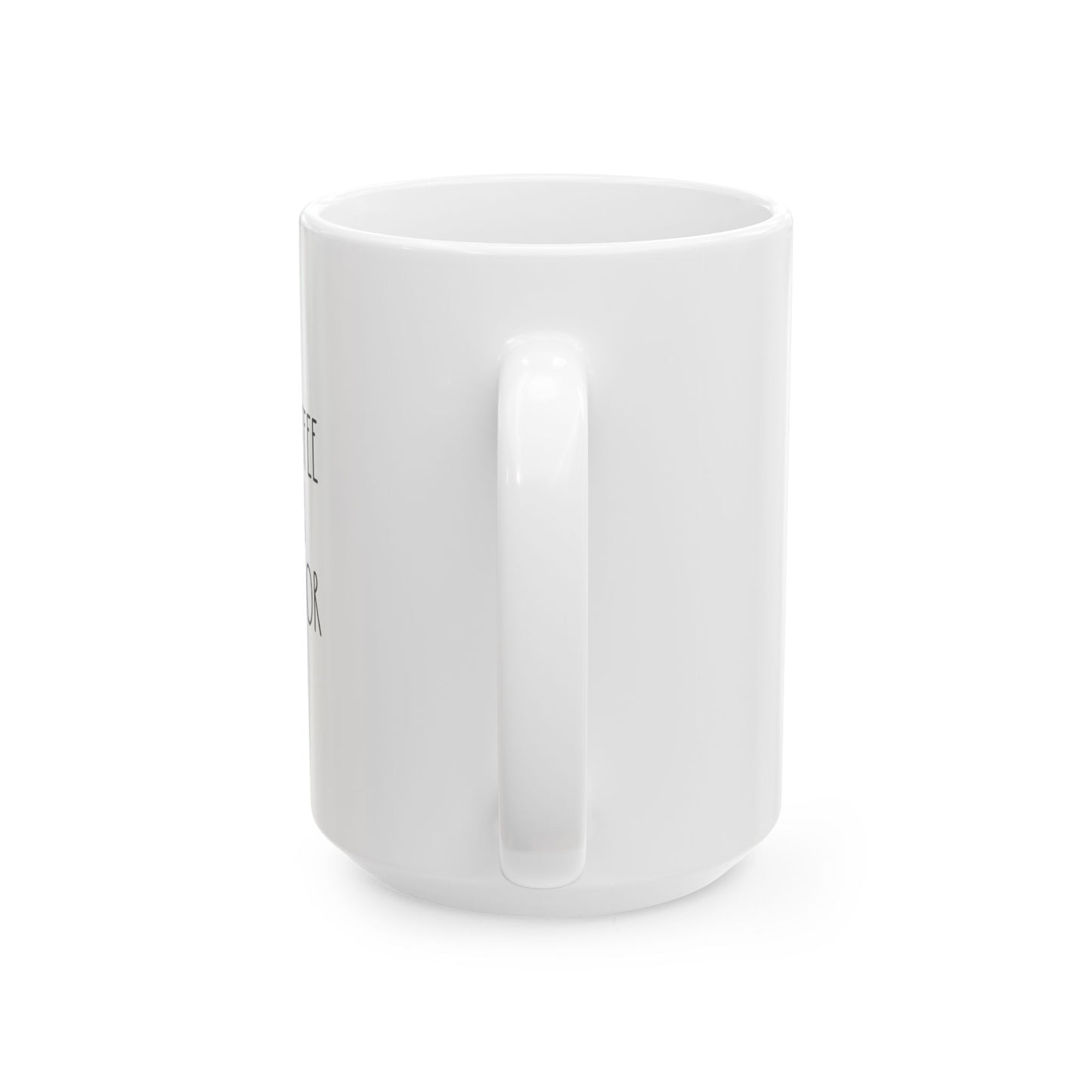 COFFEE & COLOR | 15oz White Ceramic Mug (Rae Dunn Inspired)