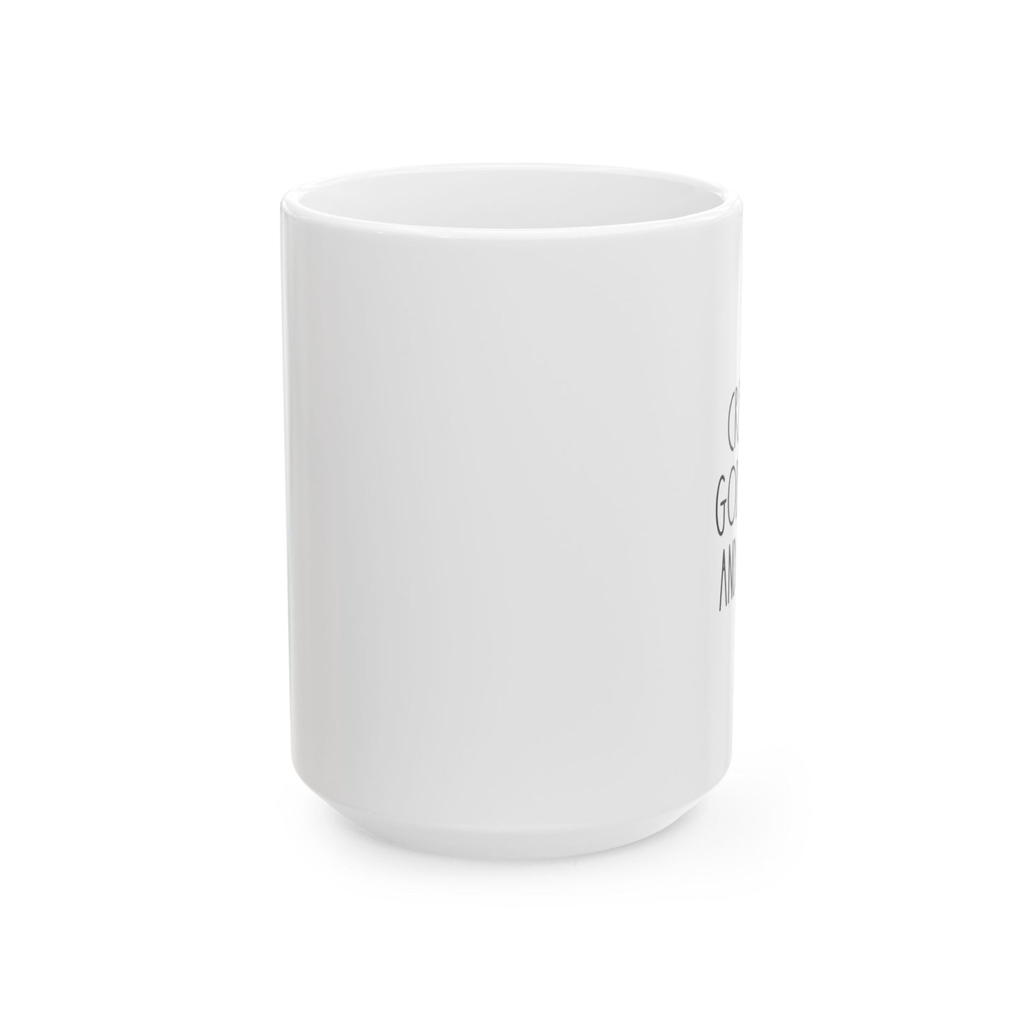 CREATED IN GOD'S IMAGE AND LIKENESS | 15 oz White Ceramic Coffee Mug (Rae Dunn Inspired)