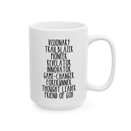 FRIEND OF GOD | 15oz White Ceramic Mug (Rae Dunn Inspired)